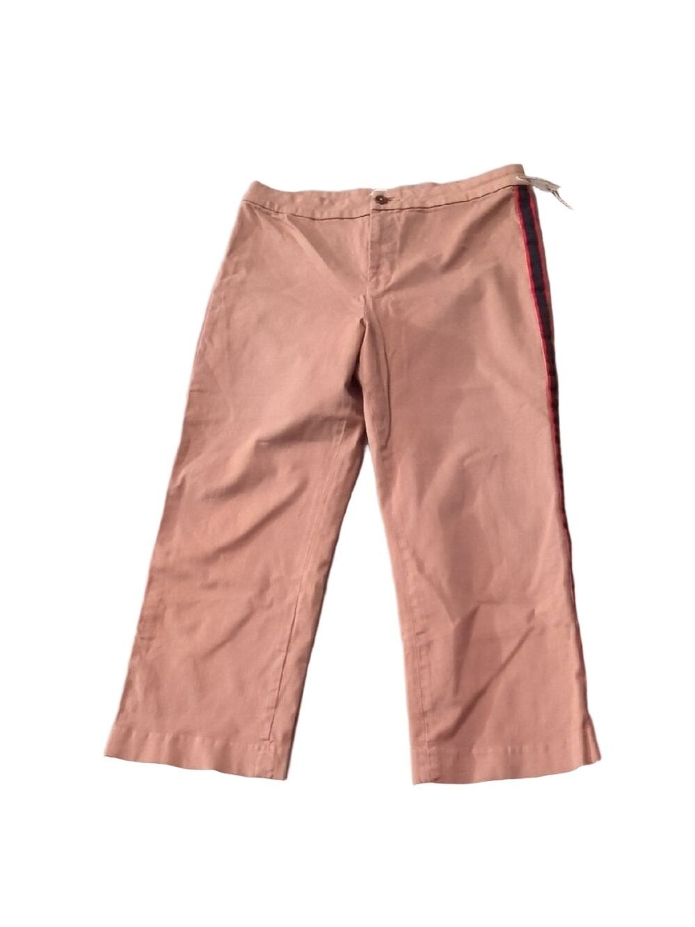 Lila Ryan Camel The Kit Side Stripe Crop Trousers Size 12